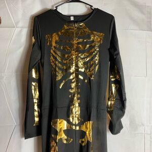 Black and Gold Skeleton Costume
